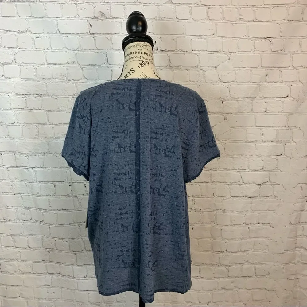 Vince Camuto Melange Jersey Pocket Tee - XL - NWT - Picture 6 of 10